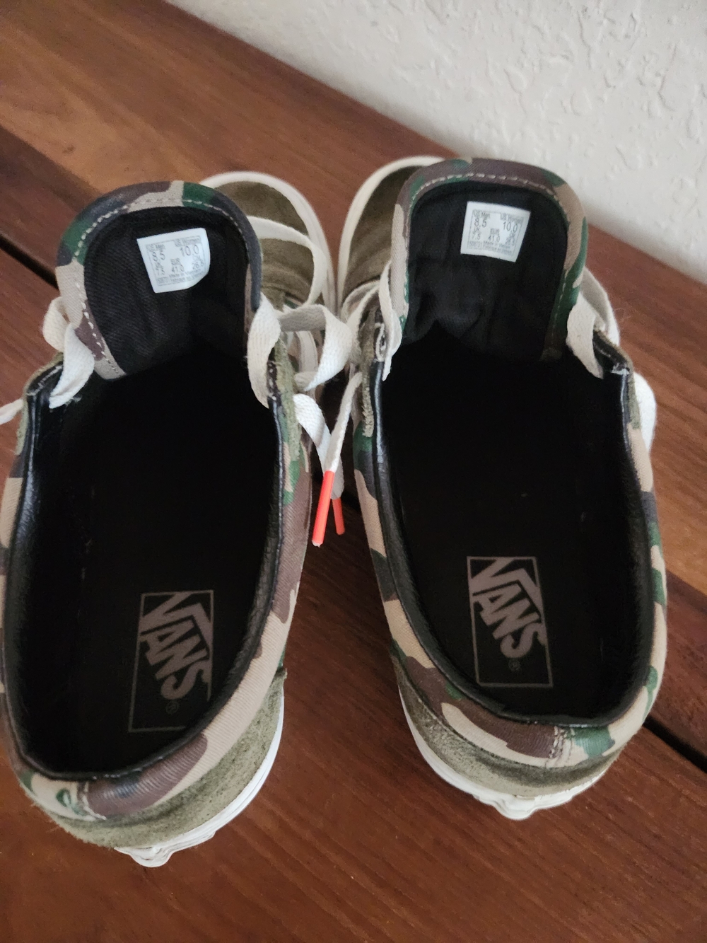 Vans Camo Lace-Up Sneakers in Green and Khaki